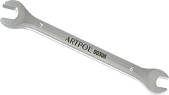 00306 Klucz płaski dwustronny   6x  7mm_(CrV)-polerowany