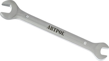 00308 Klucz płaski dwustronny   8x  9mm_(CrV)-polerowany