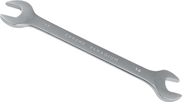 00366-W Klucz płaski dwustronny 16x17mm*(CrV)_satynowany