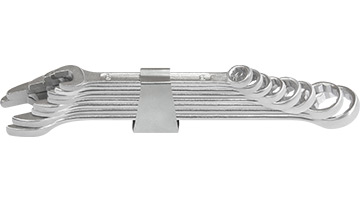 00442 Kpl.kluczy płasko-oczkowych 6-19mm/  8szt.