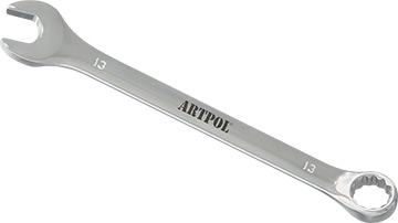 00513 Klucz płasko-oczkowy 13mm_(CrV)-polerowany