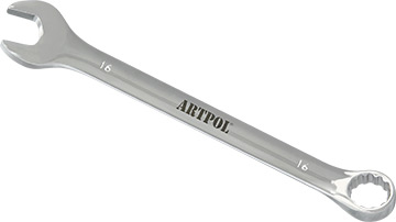 00516 Klucz płasko-oczkowy 16mm_(CrV)-polerowany