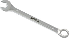 00519 Klucz płasko-oczkowy 19mm_(CrV)-polerowany