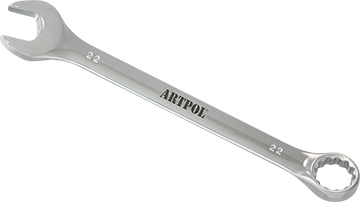 00522 Klucz płasko-oczkowy 22mm_(CrV)-polerowany