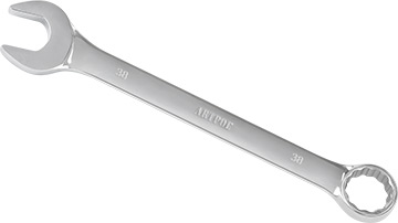 00534 Klucz płasko-oczkowy 38mm_(CrV)-polerowany