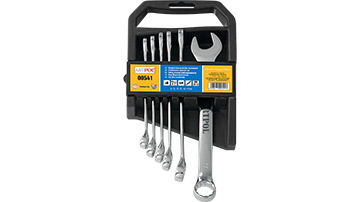 00541 Kpl.kluczy płasko-oczkowych 8-17mm/  6szt._(CrV)-polerowane