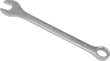 00568 Klucz płasko-oczkowy 18mm_(CrV)-satynowany