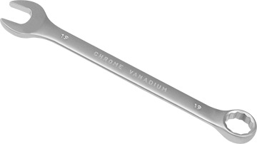 00569 Klucz płasko-oczkowy 19mm_(CrV)-satynowany