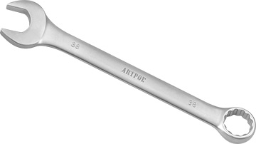 00584 Klucz płasko-oczkowy 38mm_(CrV)-satynowany