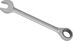 00622-W Klucz płasko-oczkowy 22mm_(CrV)-polerowany z grzechotką