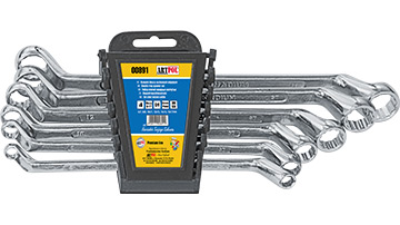 00891 Kpl.kluczy oczkowych 6-17mm/  6szt._(CrV)