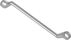 00918 Klucz oczkowy odgięty 18x19mm_(CrV)-polerowany