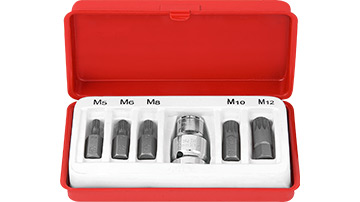 02630 Kpl.kluczy Splin M5-M12/  6szt._(CrV)