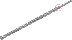 44435 Wiertło widiowe 35x740mm /1szt., uchwyt SDS-max, KVS-[S4], DIN8035, krzyżowa głowica wiercąca CROSS