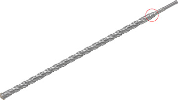 44485 Wiertło widiowe 35x940mm /1szt., uchwyt SDS-max, KVS-[S4], DIN8035, krzyżowa głowica wiercąca CROSS