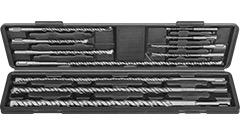 48492 Komplet wierteł do betonu 5-20mm /11szt. uchwyty SDS-plus, KVS-[S4], 1-ostrzowe głowice wiercące