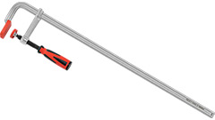 R-24316 Ścisk stolarski 600x80mm /1szt. typ F, stalowy kuty, rączka Duocolor