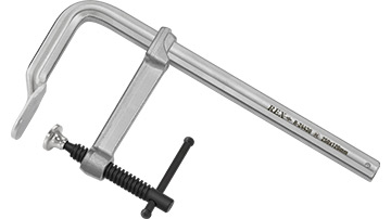R-24430 Ścisk stolarski 250x120mm /1szt. typ F, stalowy kuty, rączka śrubowo-przetyczkowa