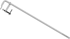 R-24436 Ścisk stolarski 1000x120mm /1szt. typ F, stalowy kuty, rączka śrubowo-przetyczkowa