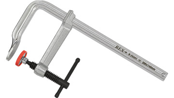 R-24441 Ścisk stolarski 300x140mm /1szt. typ F, stalowy kuty, wzmocniony, rączka śrubowo-przetyczkowa