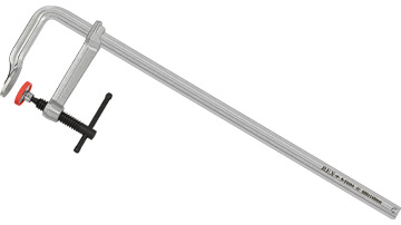 R-24444 Ścisk stolarski 600x140mm /1szt. typ F, stalowy kuty, wzmocniony, rączka śrubowo-przetyczkowa