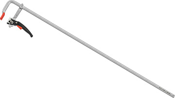 R-24537 Ścisk stolarski 1250x120mm /1szt. typ F, stalowy kuty, rączka zapadkowa