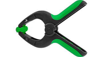 R-24911 Ścisk sprężynowy 75mm /1szt. plastikowy, rączka Duocolor