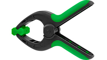 R-24912 Ścisk sprężynowy 100mm /1szt. plastikowy, rączka Duocolor