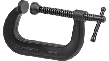 R-24963 Ścisk śrubowy 4", 100x50mm /1szt. typ C, stalowy kuty