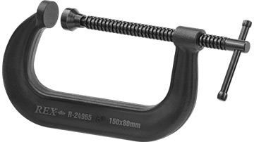 R-24965 Ścisk śrubowy 6", 150x80mm /1szt. typ C, stalowy kuty